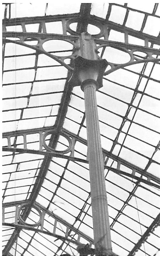 Glass and iron roof structure, London