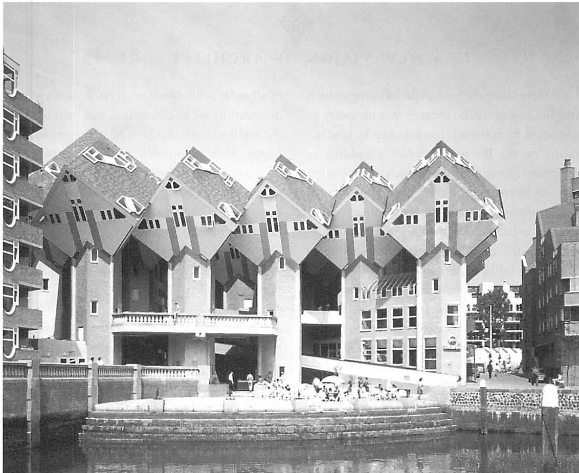 Rhombic prisms as the basis for the design of an office in Rotterdam, another inevitable result of our present mechanistic way of understanding order.