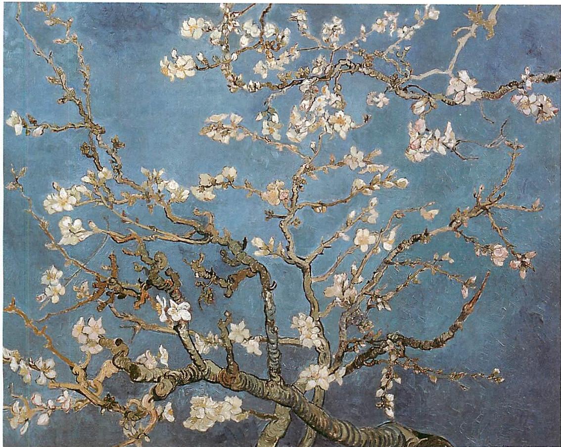 Blossoming Almond Tree, Vincent Van Gogh. Painted just before the onset of the 20th century, this is still a modern work.