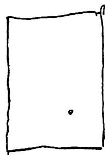 Blank sheet with a single dot