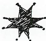 Step 3: Now tips are added at the points of the black star.