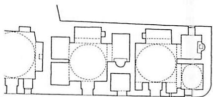 Beehive dwellings of Apulia: the rooms are bounded by alcoves; the space is bounded by the heavy thickness of the stone vault. The main center of each room is surrounded in three dimensions, by massive space and stone, all forming boundaries.