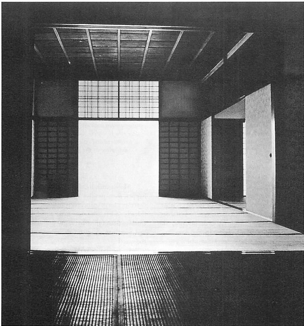 Indoor space which is positive in three dimensions: the great room of a Japanese castle.