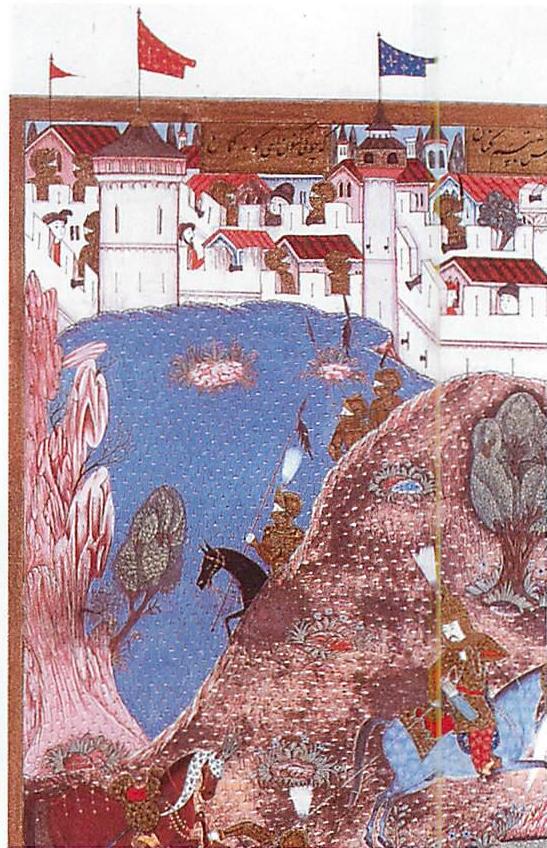 Even in a painting, the effect is practical. Space is positive throughout this Turkish miniature. The painting is deceptively sweet, and one may not at first realize the toughness and calculated organization which the discipline of the painter has put in the space.