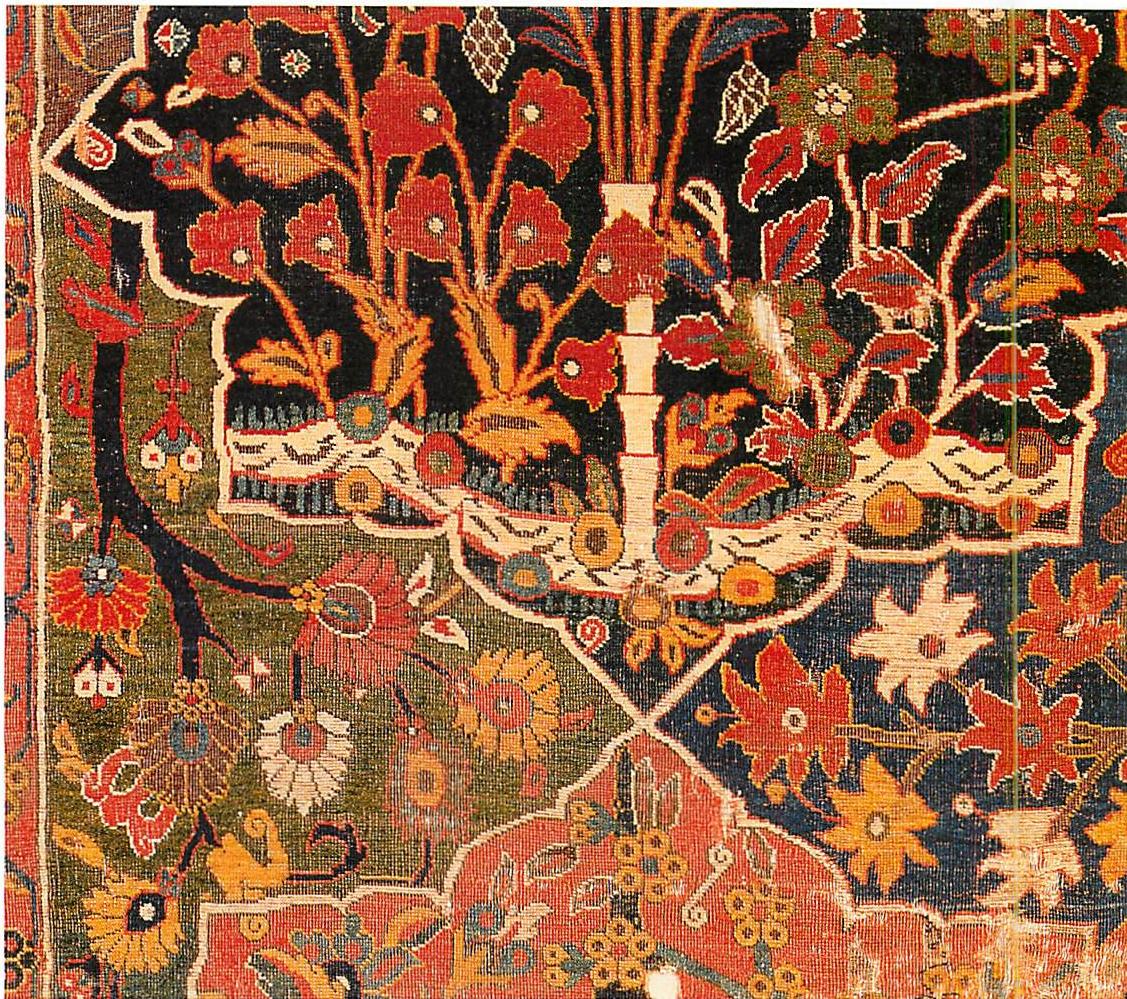 Early Persian carpet: even the individual flowers are made up of good shapes