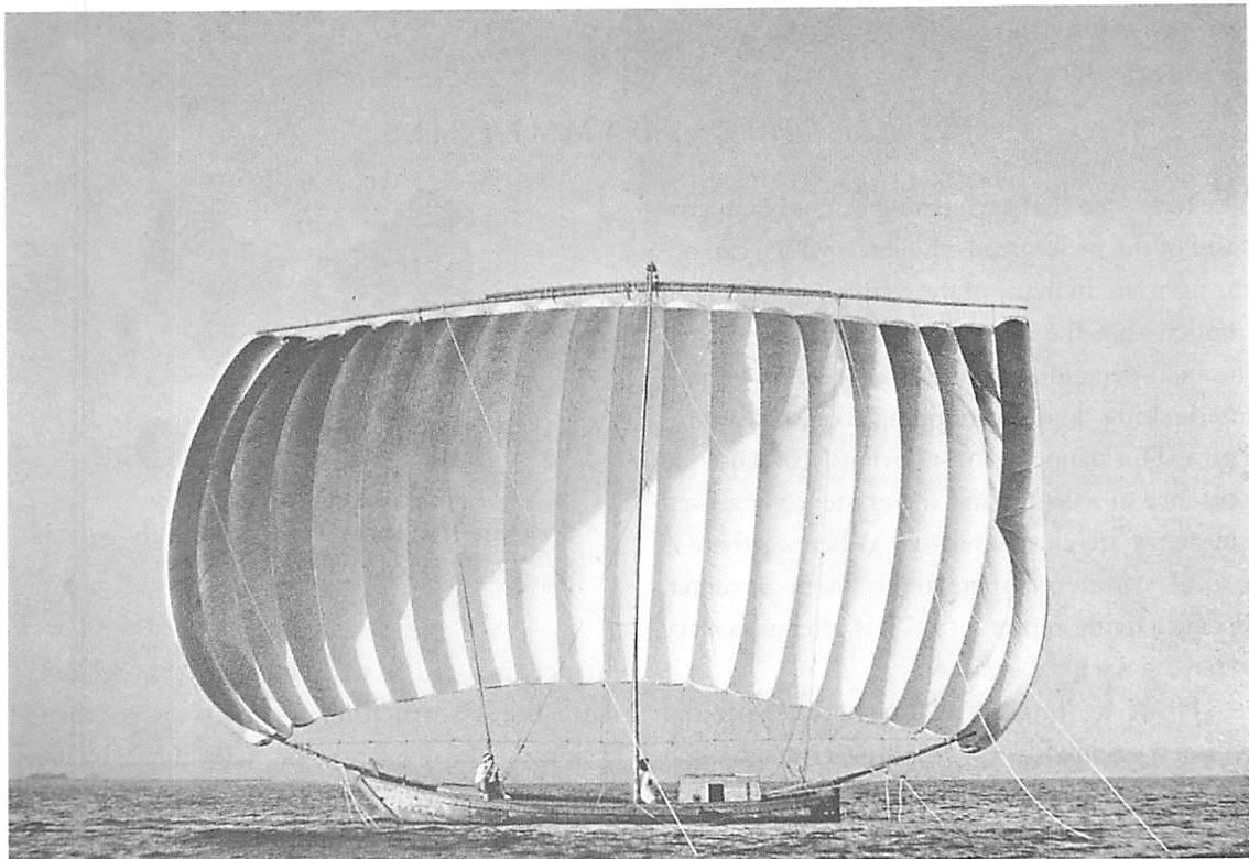 Extraordinary beauty of shape caused by the centers in a sail