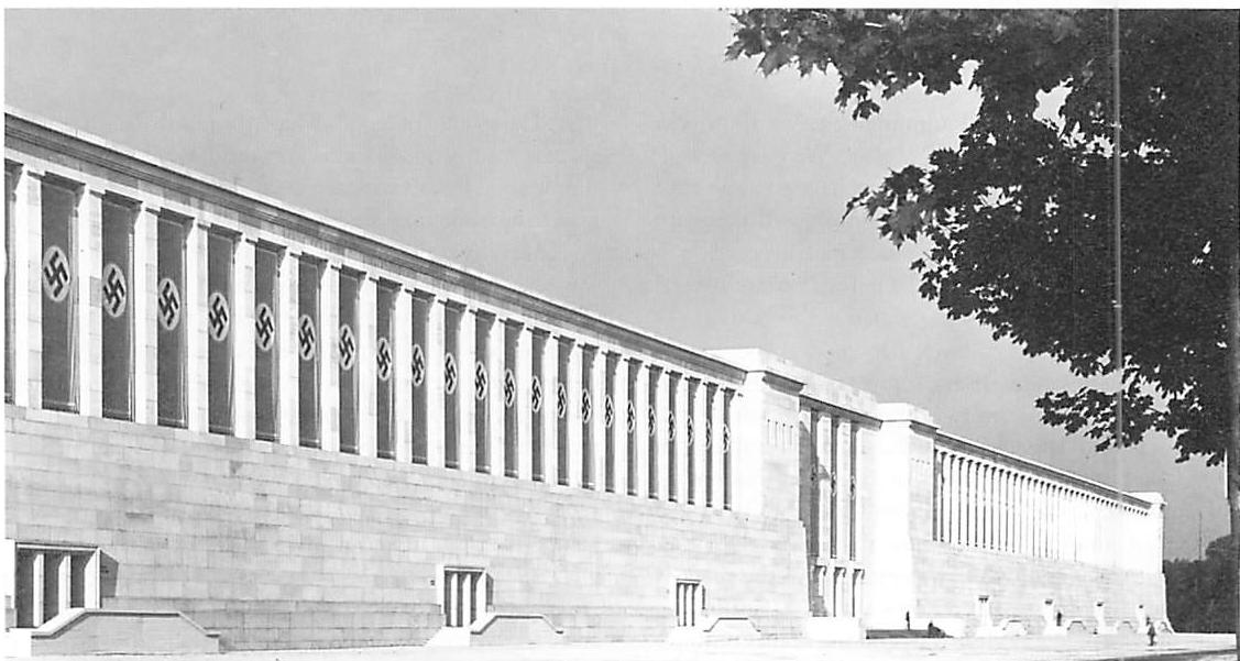 Zeppelinfeld by Albert Speer: brutal overall symmetry of a very simple-minded type, but few local symmetries
