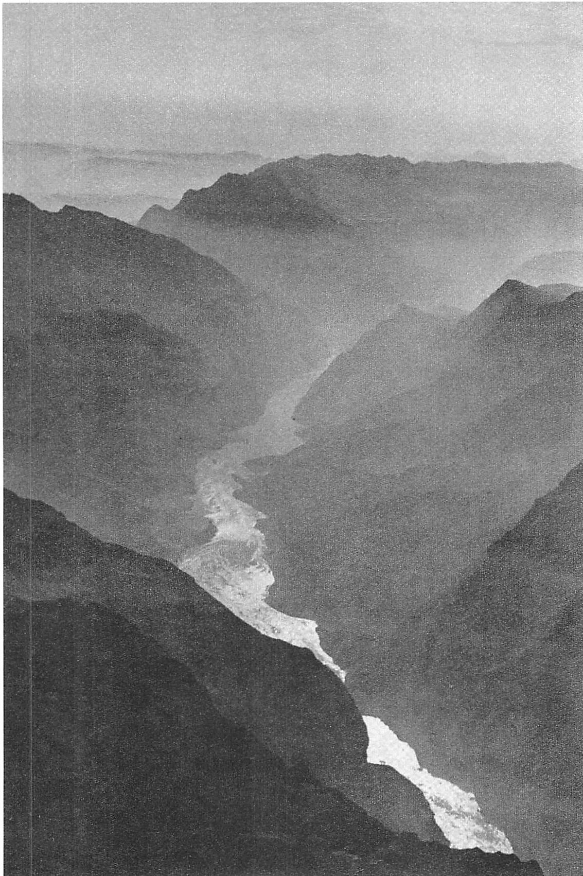 Void in a river valley