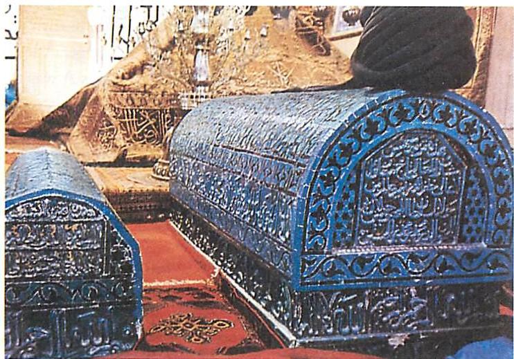 The tomb of Mevlana: this highly ornamented Seljuk tomb has profound self