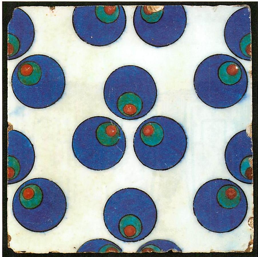 Turkish tile in the chintamani design, 16th century