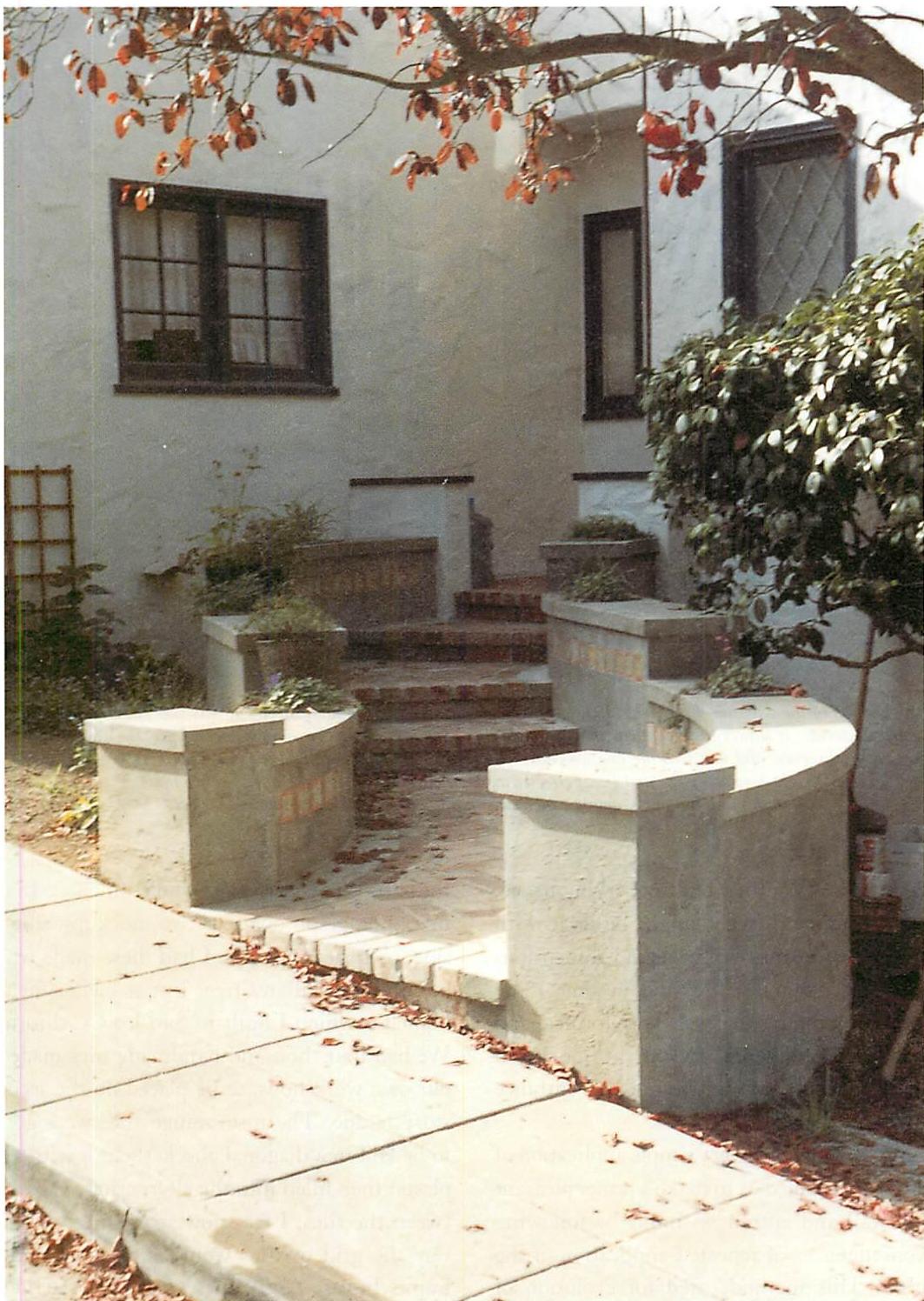 The finished front garden, as built from the previous sequence of mockups.