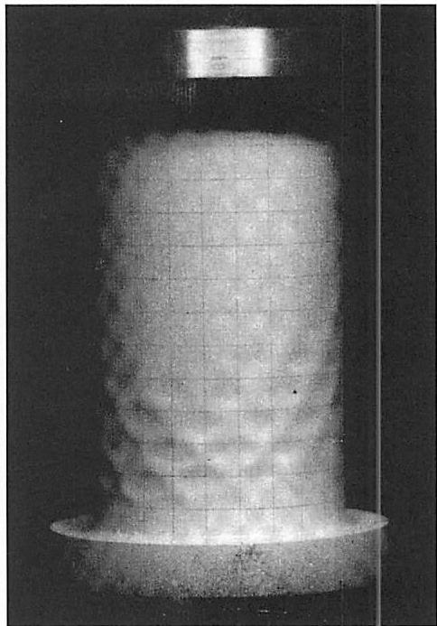 Buckling of a hollow cylinder when compressed