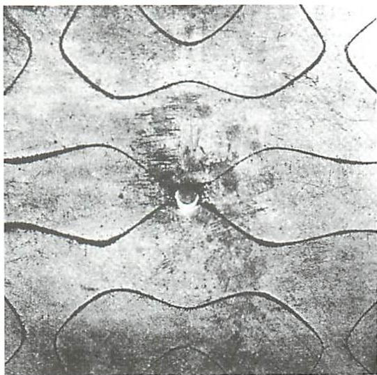 SIMPLICITY AND INNER CALM: sand pattern left on a vibrating plate