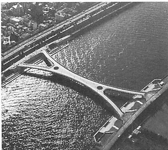 Japanese bridge over the Sumida river: structure-destroying.