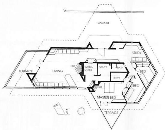 Frank Lloyd Wright, Don M. Stromquist residence, Bountiful, Utah