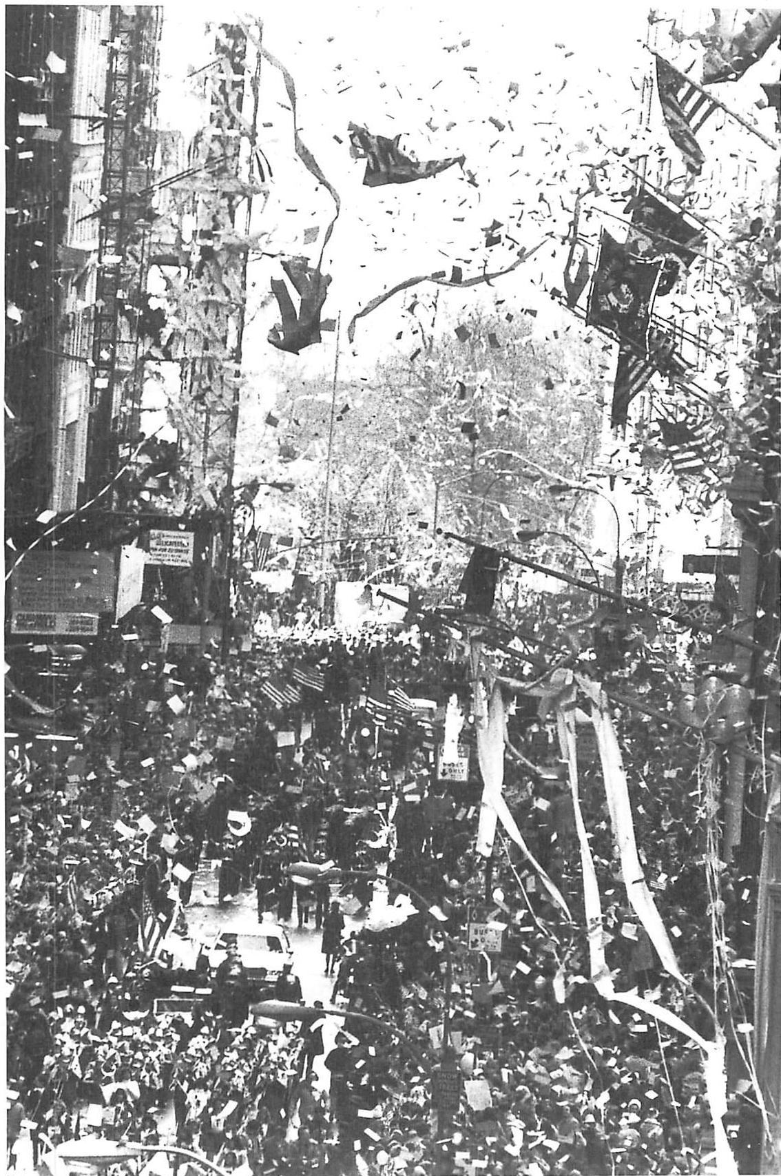 Ticker-tape parade, Broadway, New York City, 1981