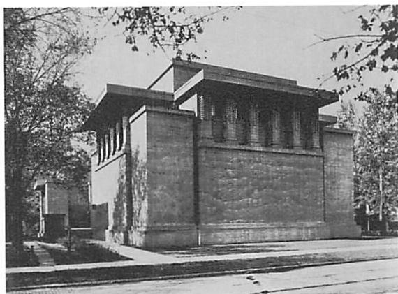 Wright's Unity Temple, 1901. Another kind of building, with the same kind of structural order.