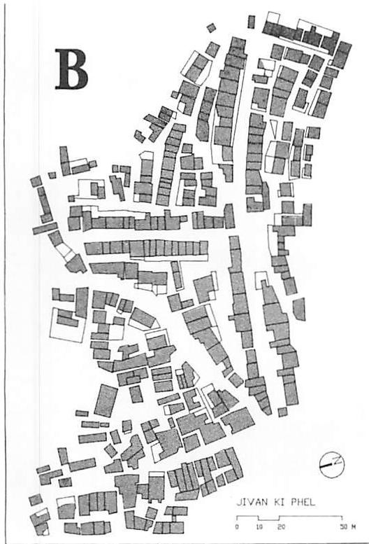 B: A generated structure: Jivan Ki Phel, Indore, India.