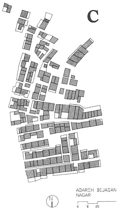 C: A generated structure: Adarsh Bijasan Nagar, Indore, India.