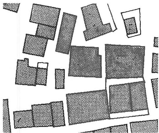 A detail of the settlement at Shilnath. Here we see the profound complexity of overlapping relationships that is typical in every generated structure.