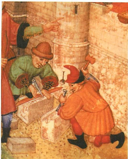 An individual process that is part of an accretive process. You may ask why I show a medieval example rather than a 21st-century example. The reason is that in this example we see the masons carefully fitting their creative act into the whole around them. That work, in turn, makes larger wholes, as we see in the city of Acca (pages 206-7). Unfortunately, the same can only rarely be said of contemporary acts of building, which often exist in isolation, like cogs of a machine, making the modern city more an aggregation of these cogs, and less a multi-nucleated living whole.