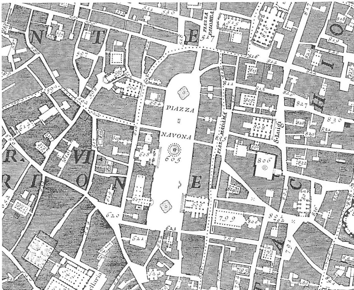 The Nolli plan of Rome: hundreds of positive spaces