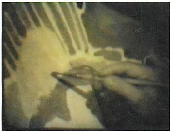 Step 1: Matisse painting Woman in a Chair: an early moment in the process