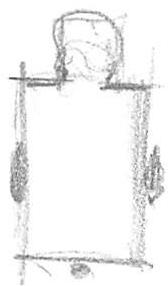 Step 3: At the same time I can hardly stop myself: I start sketching in minor centers at the tail end, and along the sides, anticipations of further centers to come—and ways of intensifying the original body