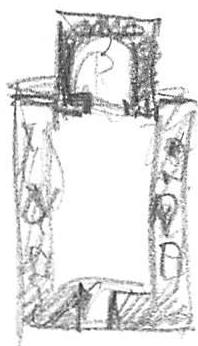 Step 4: Now both major centers get a boundary which includes the minor centers from step 3. The boundaries are thick and themselves made of centers, which appear as shadows still. Are they niches, storage, alcoves, statues, places where something might grow.
