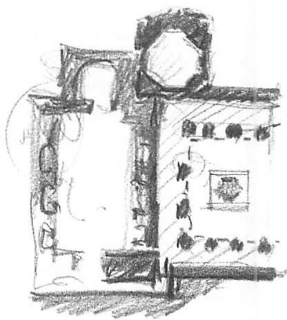 Step 5: Not-separateness. The powerful center is now surrounded and embedded in a field of other centers: it disappears, and gets its life, most strongly, in the end, because it disappears.