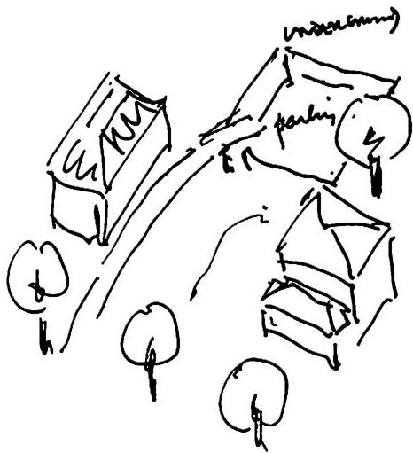 Step 5: Placing the parking, in a way that is not obtrusive for the street