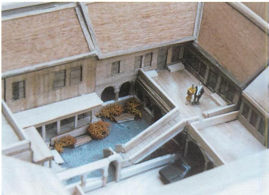 Another model of an apartment building showing the kind of detail and uniqueness that typically develops as a result of using the generative sequence.