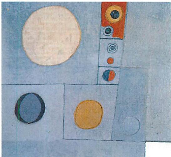 A painting by a famous painter, Ben Nicholson. Though it is graceful, interesting, beautiful—it does not have the same profound structure as the branch, even though it has its kind of variations. Ultimately, as a structure, it is far less subtle, less complex.