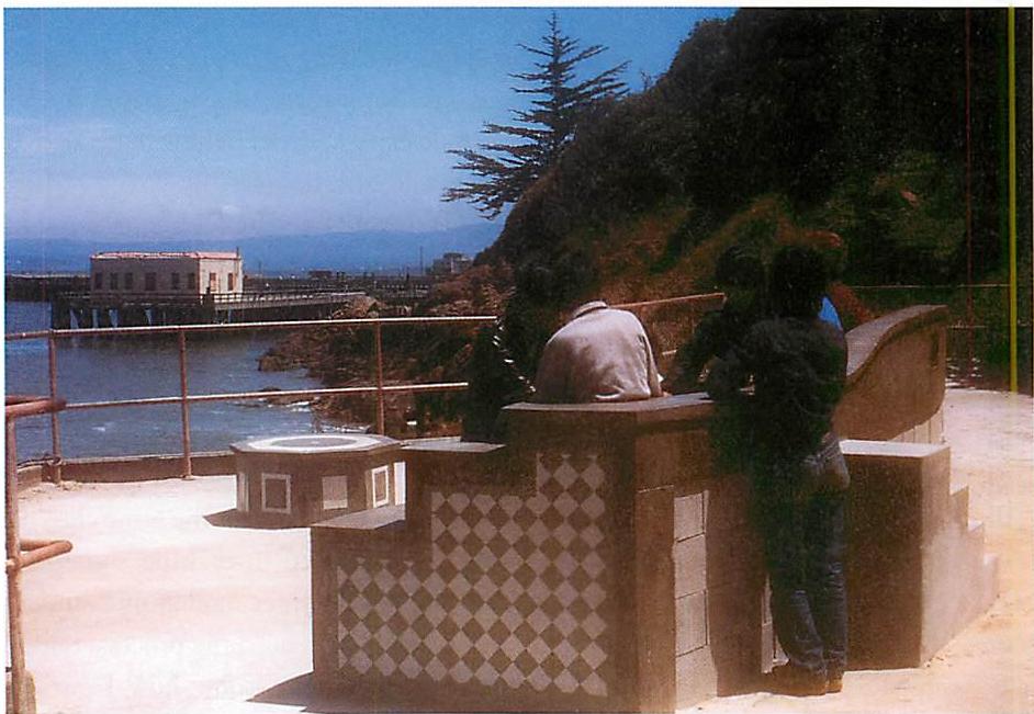 The many features of the Fort Mason bench, San Francisco. By making the bench reflect and extend the structure which is there, it takes on a unique character that emerges from that one place in the world.