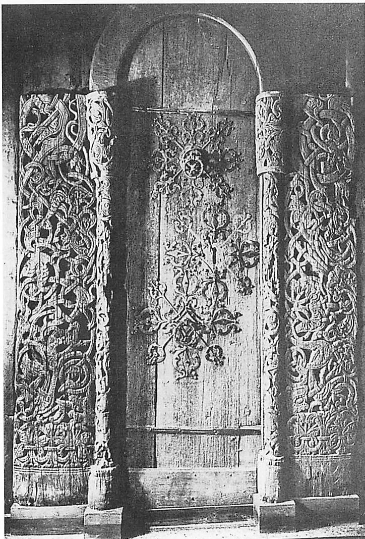 Door of Haugliad stave church, Norway, 13th century.