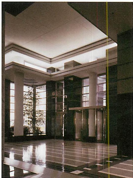 Office building, Dallas. Here there is an uncomfortable feeling about the symmetries: too gross, too dominant, they destroy the ease.