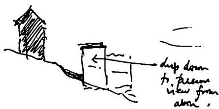 Tucking the building down into the land, to maintain the neighbors’ views