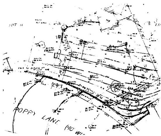 First stakes marking the terrace, and the south face of the building volume
