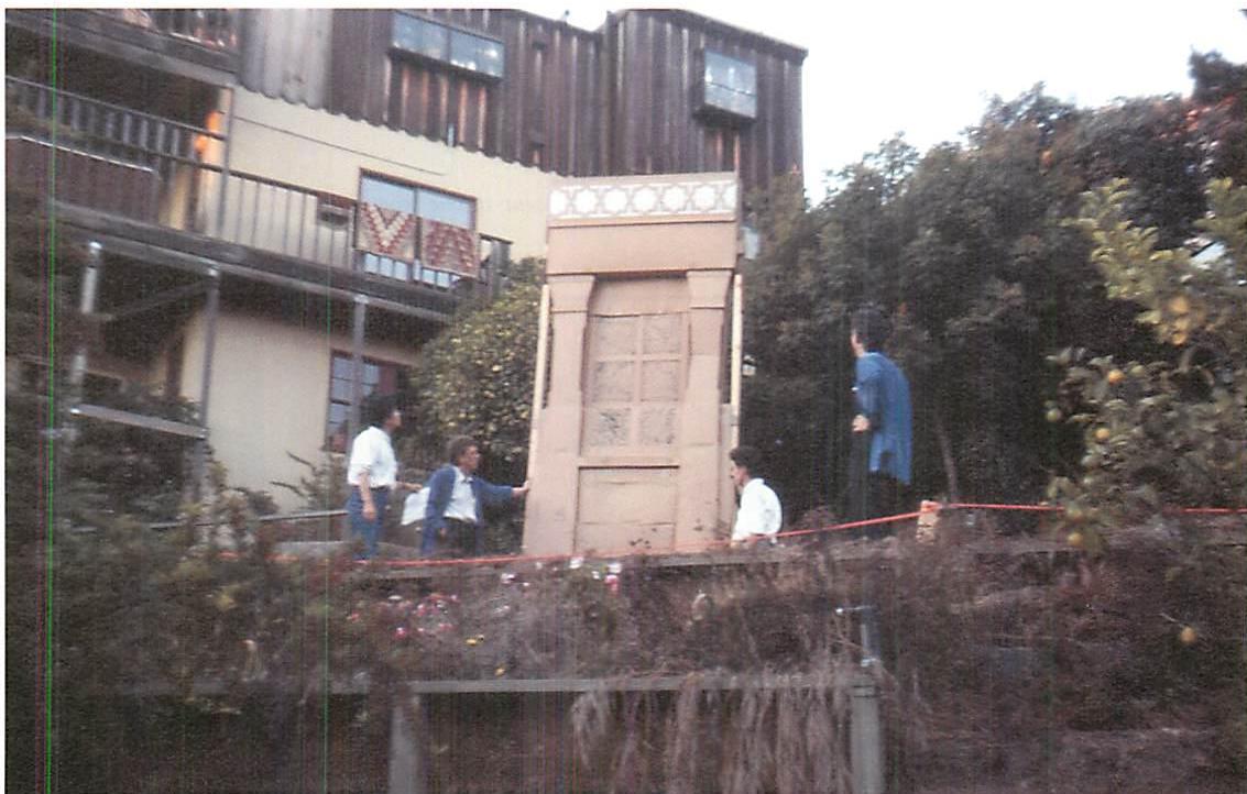 Cardboard mockup of wall construction. This mockup was very detailed, full size, and allowed us to check the offset between one plane and another to the nearest half inch and quarter inch