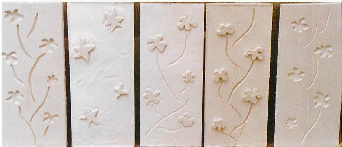Early experiments in trying to make beautiful, but inexpensive, plaster panels for the interior