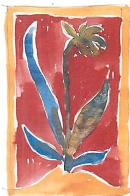 First painting of the final lily tile