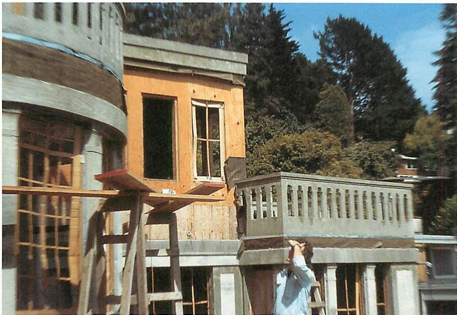 Before ordering windows, we made cardboard mockups of the glazing bar and pane layout in every window in the house, and examined them from inside for their effect on the room, and from outside for their effect on the street