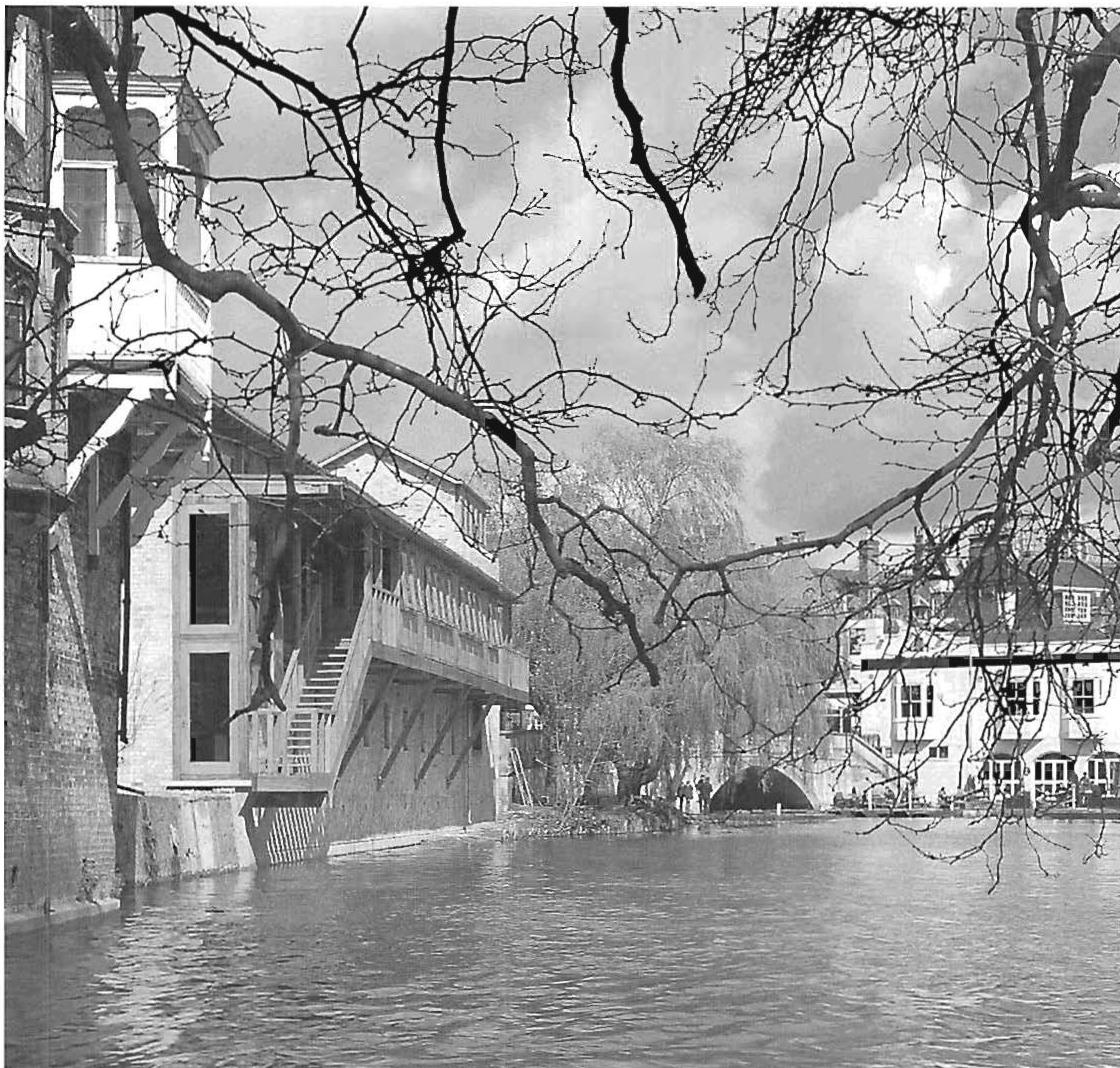 A bull which is, in this case, almost all water. Extension to a small Cambridge College, Jeremy Dixon and Edward Jones.