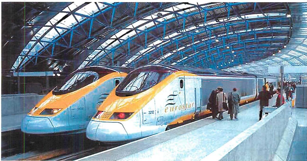 The Eurostar Terminal, Waterloo, London. Architectural design Nicholas Grimshaw, engineering design Anthony Hunt, 1993