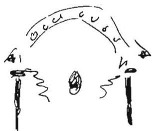 First sketch of deep pile foundations on either side of the dry dock, to carry the arched trusses without loading or damaging the weak stonework of the ancient dock construction.