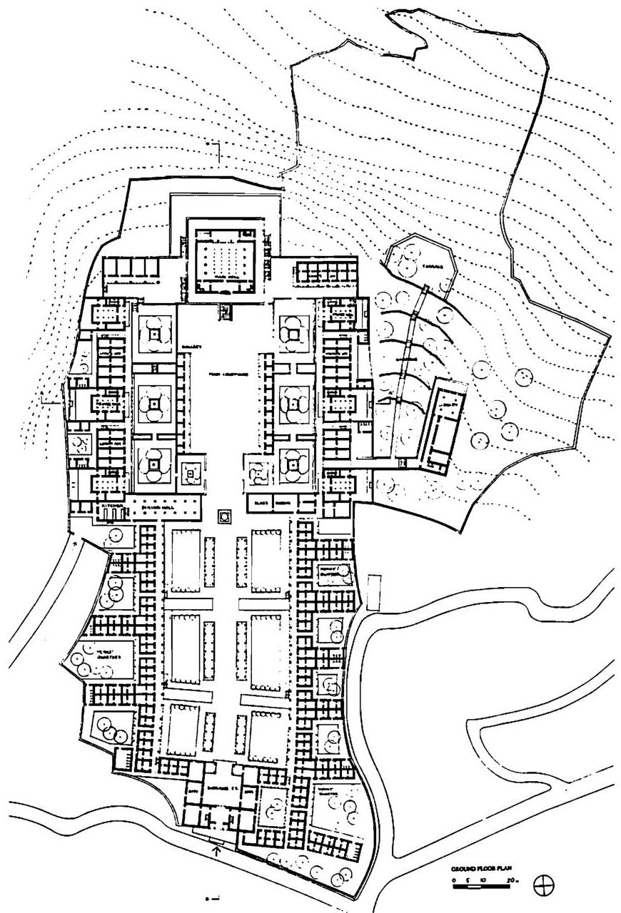 Plan for Nyingma Monastery, Kathmandu, Nepal, Christopher Alexander with Ismet Khambatta, 1988