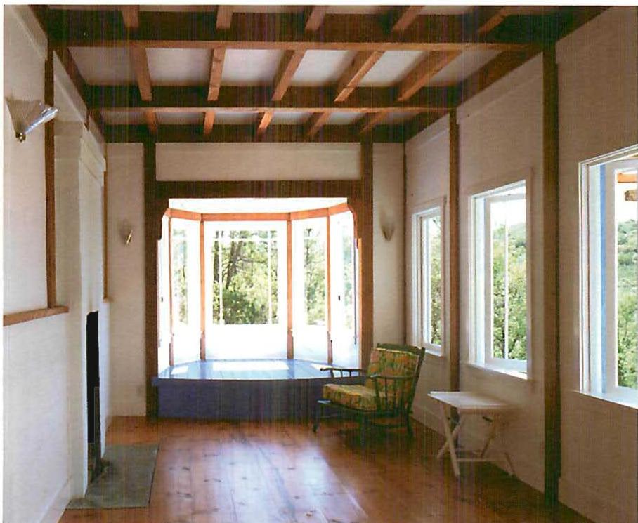 The sparse, painter's living room, looking towards south and west