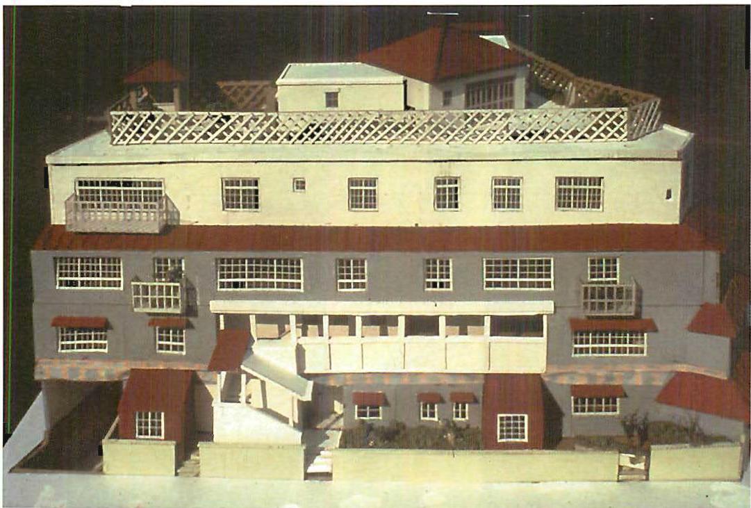 A model of the building made during design, allowed us to study the impact of the volume and site on surrounding streets, and details of its harmony with the streets