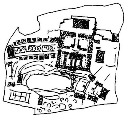 High school homebase street leads to the university center