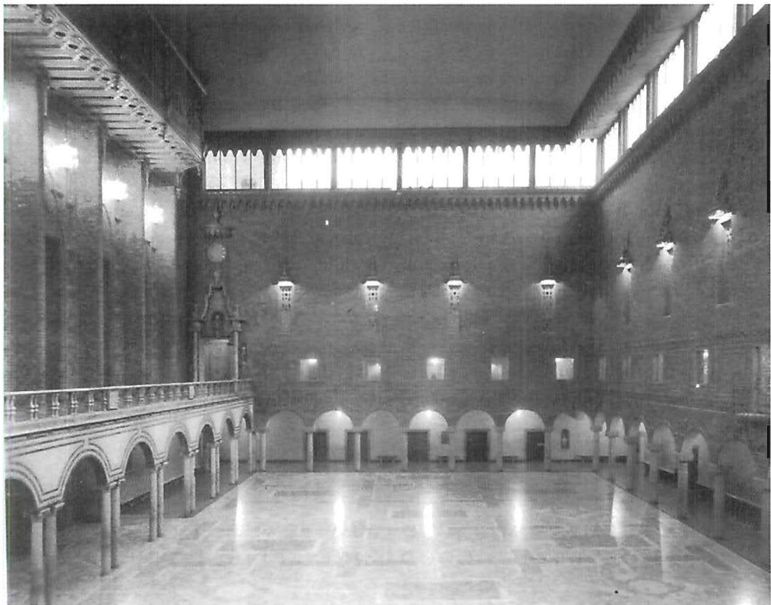Blue Hall of the Stockholm City Hall. Ragnar Östberg architect, 1911-23